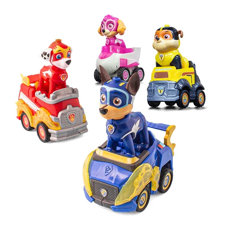 لعبة بناء Chaosheng Anime Paw Patrol، مركبة قابلة للسحب، شخصيات Chase وSkye وMarshall وRubble، هدايا عيد ميلاد للأطفال - 4