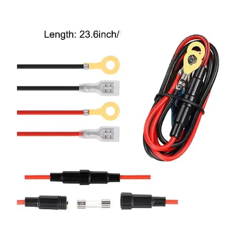 Cigarette Lighter USB Charger Socket Cable Wire Harness Connector Cord With 10A Fuse for Car Marine Motorcycle ATV RV Refit - 2