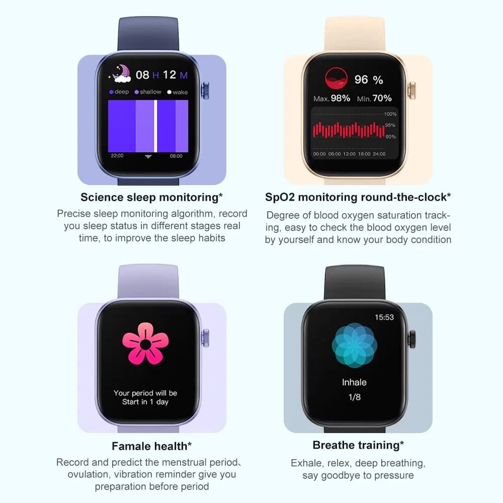 COLMI P71 Voice Calling Smartwatch Men Health Monitoring IP68 Waterproof Smart Notifications Voice Assistant Smart Watch Women - 4
