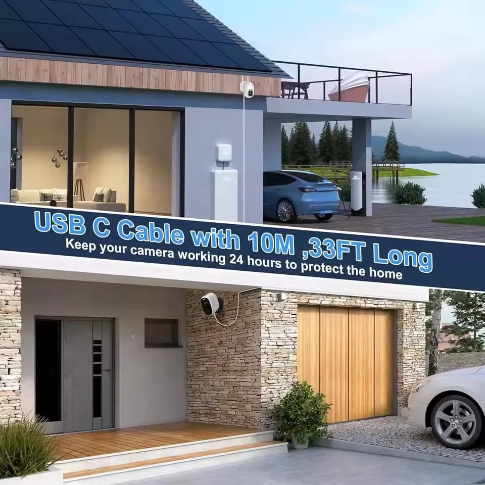 1/3/5/8/10M Micro USB C Cable Long Power Extension Cord for Xiaomi Mi Camera Laptop Security Cameras Type C to C Charging Wire - 3