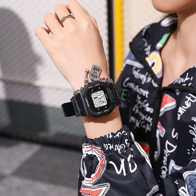 YIKAZE Men Women Sports Watches Multifunction Military Digital Watch Waterproof Fitenss Electronic Wristwatch for Student Man - 5