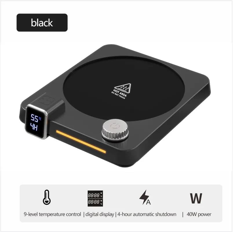 حصيرة كوب ثيرموستات جديدة 2025 حصيرة تسخين القهوة تسخين سريع مؤقت تحكم بمقبض 9 سرعات هدية منزلية للسكن الجامعي - 4