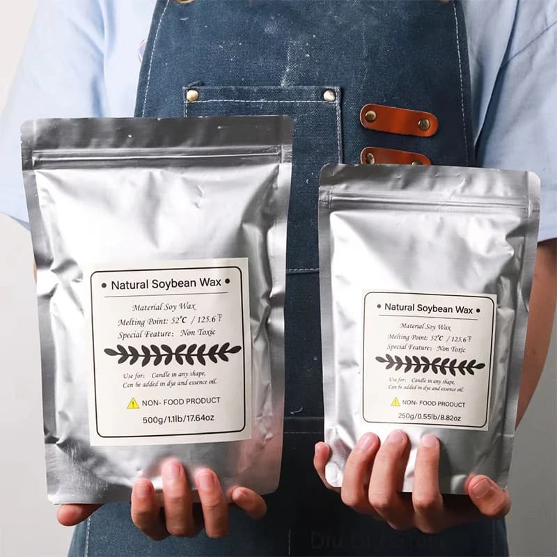 مادة شمع الصويا الطبيعية المعطرة 100% بدون إضافات لمجموعة مواد مستلزمات صناعة الشموع المصنوعة يدويًا للجنسين - 2