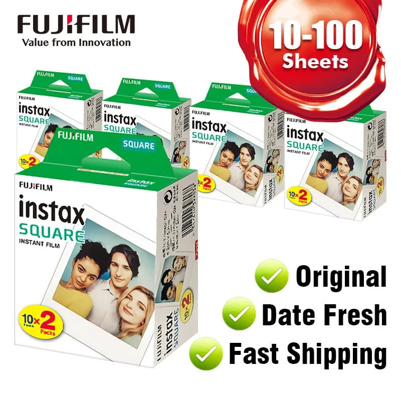 Fujifilm Instax Square White Film/MONO Square Film/Wide Film Twin Pack For Instax SQ1 SQ6 SQ20 Instax Films Camera SP-3 Printer
