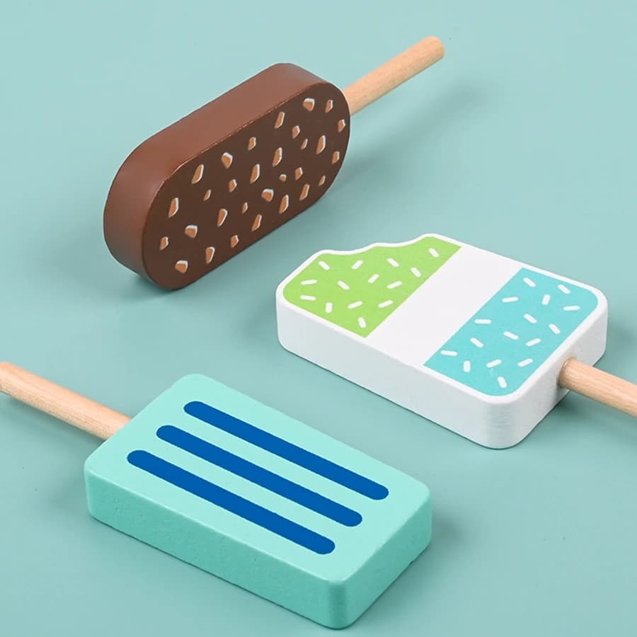 Children Play House Ice Cream Toys For Girls Boys Cutting Fruit Kitchen DIY Pretend Play Educational Toy - 2