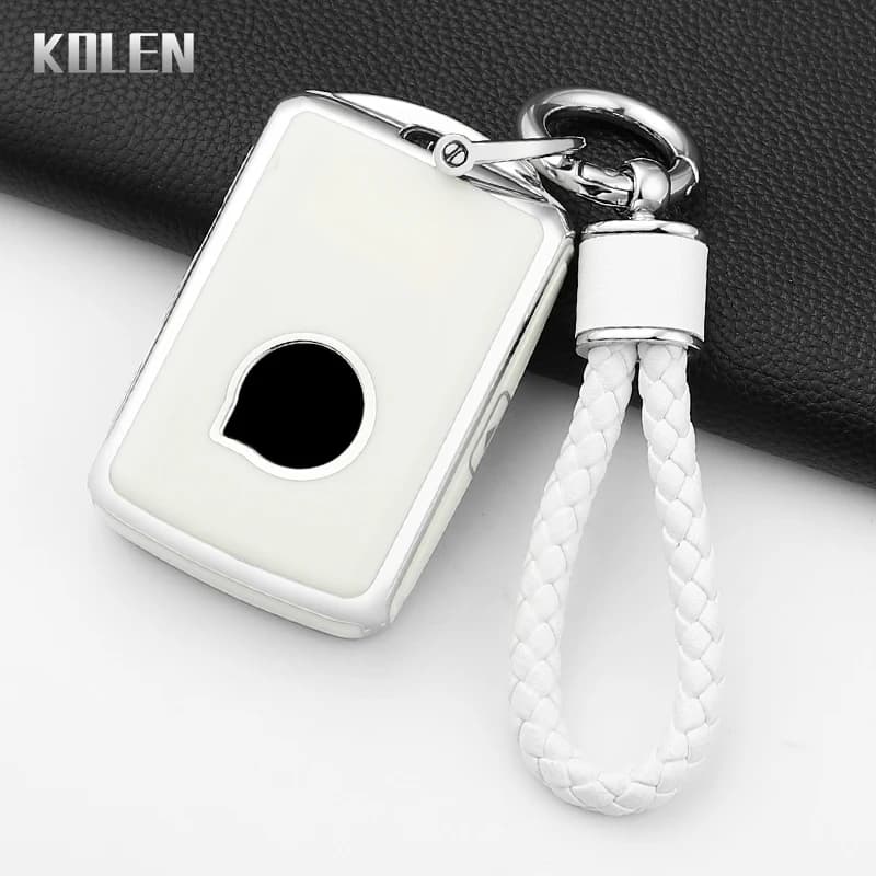 غطاء مفتاح سيارة من TPU لسيارات فولفو S60 S90 XC40 XC60 XC90 V60 V90 T5 T6 T8 Polestar 1 Polestar 2، غطاء سلسلة مفاتيح محمي - 6