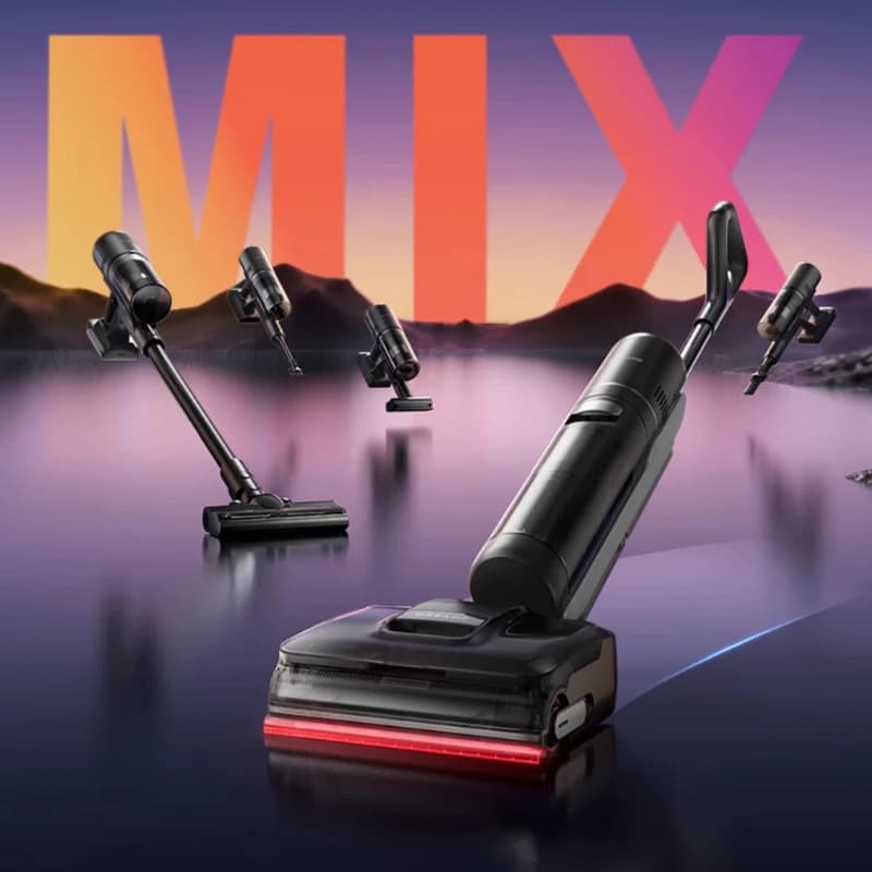جهاز تنظيف الأرضيات Dreame 5 في 1، ذراع ميكانيكي، مكنسة كهربائية T50Mix، إزالة العث، بدون بقع ماء، بدون انسداد، للاستخدام المنزلي