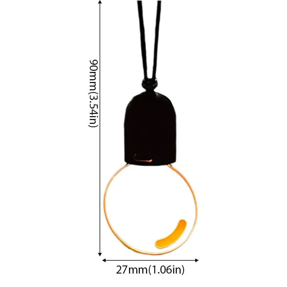 Car Rearview Mirror Pendant Decor Flat Acrylic Retro Light Bulb Atmosphere Ambient Light Interior Decoration for Car - 6