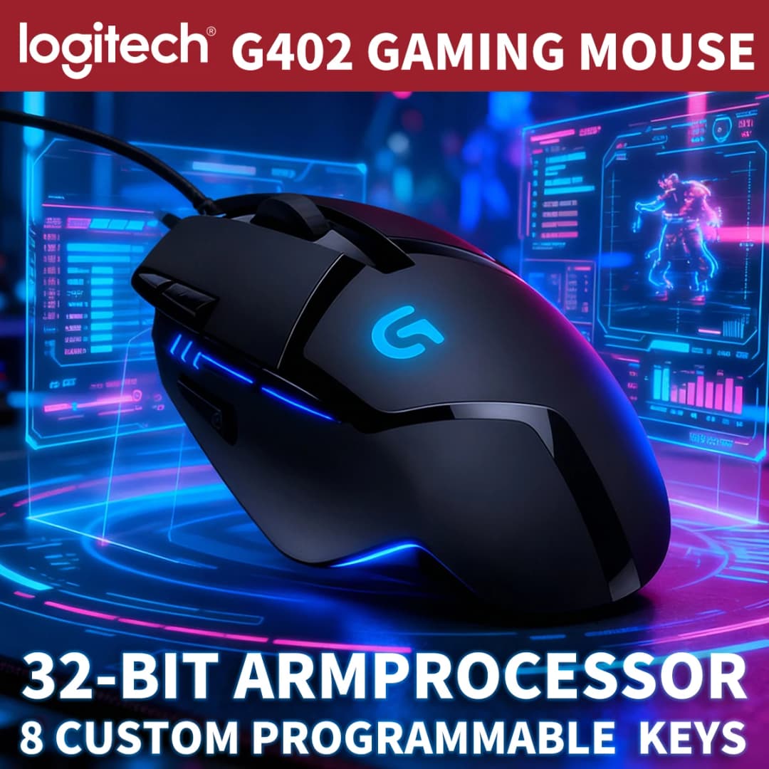 Logitech G402 Hyperion Fury - 108 جرام خفيف الوزن لألعاب خالية من التعب - 2