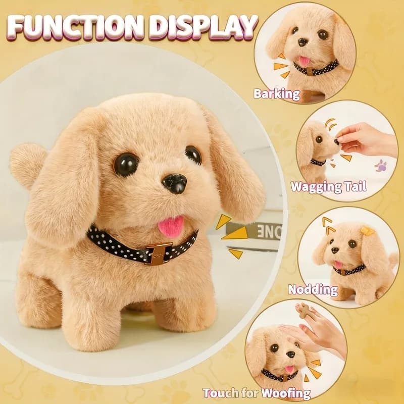 2026 Model Interactive Realistic Golden Retriever Toy Dog,Realistic Walking Barking & Tail Wagging, Electric Puppy with Sounds - 4