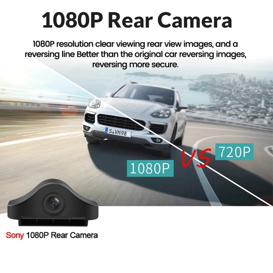 FHD 1080P 2.5mm 4 Pin Jack Port Sony Car DVR Mirror Rear View Camera Night Vision Reversing Auto Parking Monitor Waterproof - 4