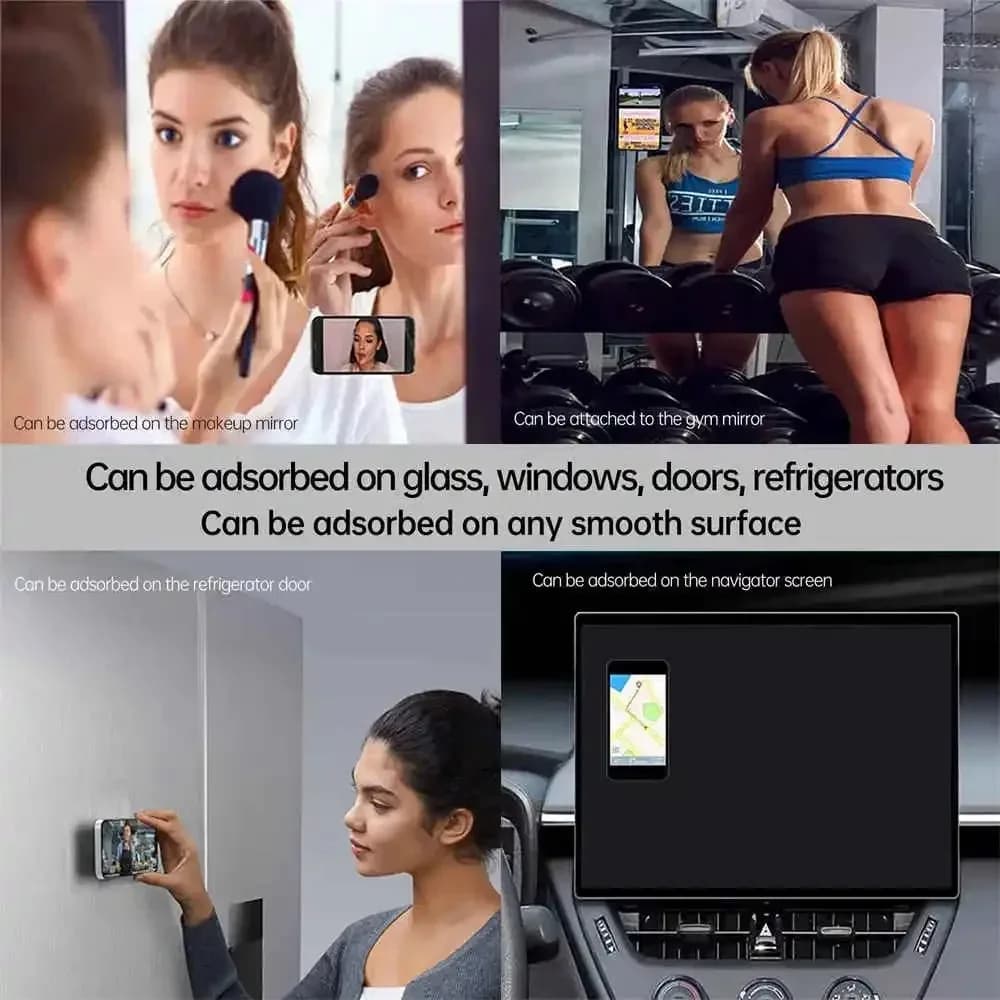 حافظة هاتف بكأس شفط سيليكون مزدوجة الوجهين حامل قابل للفصل وسادة مطاطية سيليكون للصور والفيديوهات وسادة ثابتة - 5