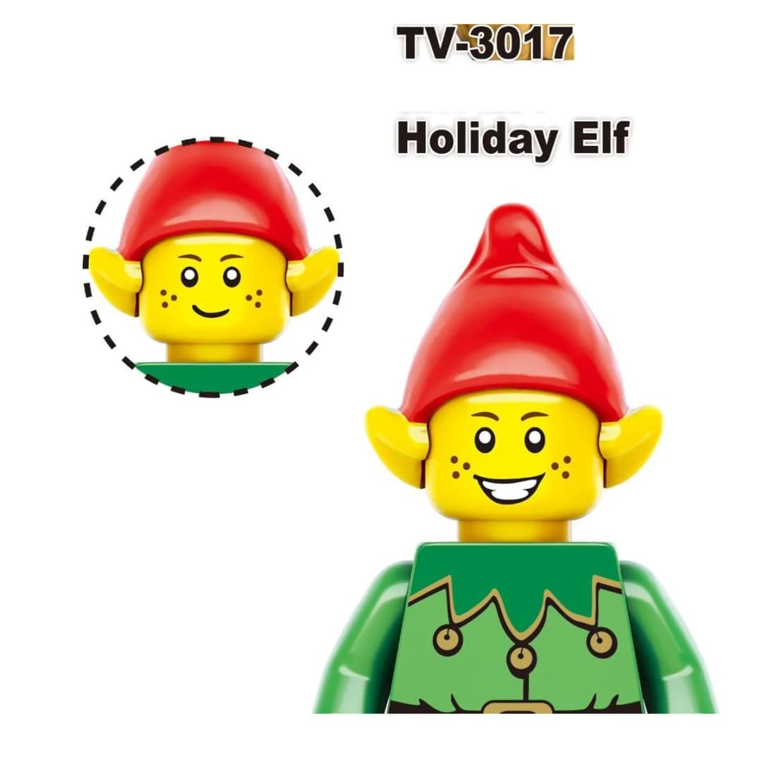 New Christmas Gift Santa Claus Building Blocks Elf Dwarfs Mini Action Figure Toys - 4