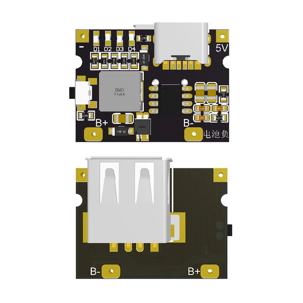 وحدة شحن وتفريغ متكاملة 5V3A لوحة طاقة 3.7V4.2V وحدة حماية الشحن إكسسوارات بنك طاقة محمول - 6