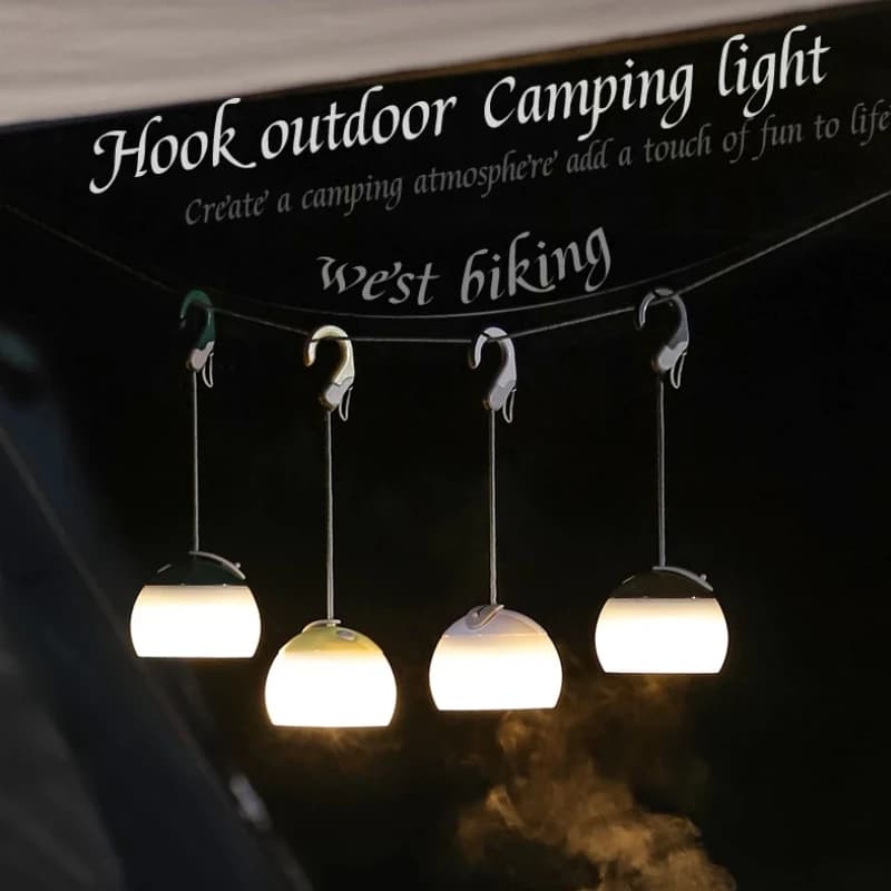 WEST BIKING Camping Tent Hanging Light Portable Camping Lanterns USB Rechargeable Led Light Camp Lamp for Outdoor Emergency - 6