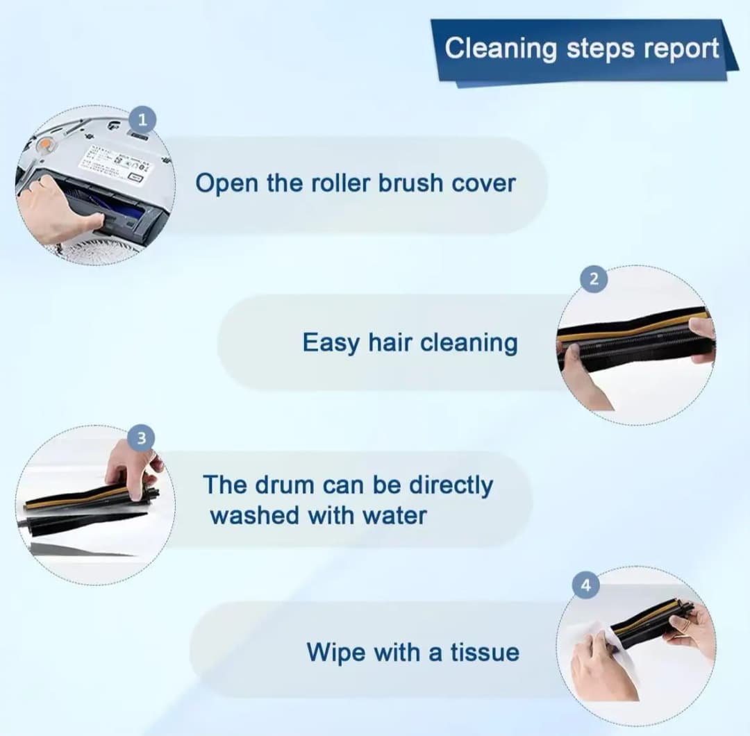 Original Cutting Hair Anti-Tangle Roller Brush Dreame X40 Ultra X40 Por L10s Pro Ultra Heat L30 Ultra L20 Ultra L10s Ultra - 6
