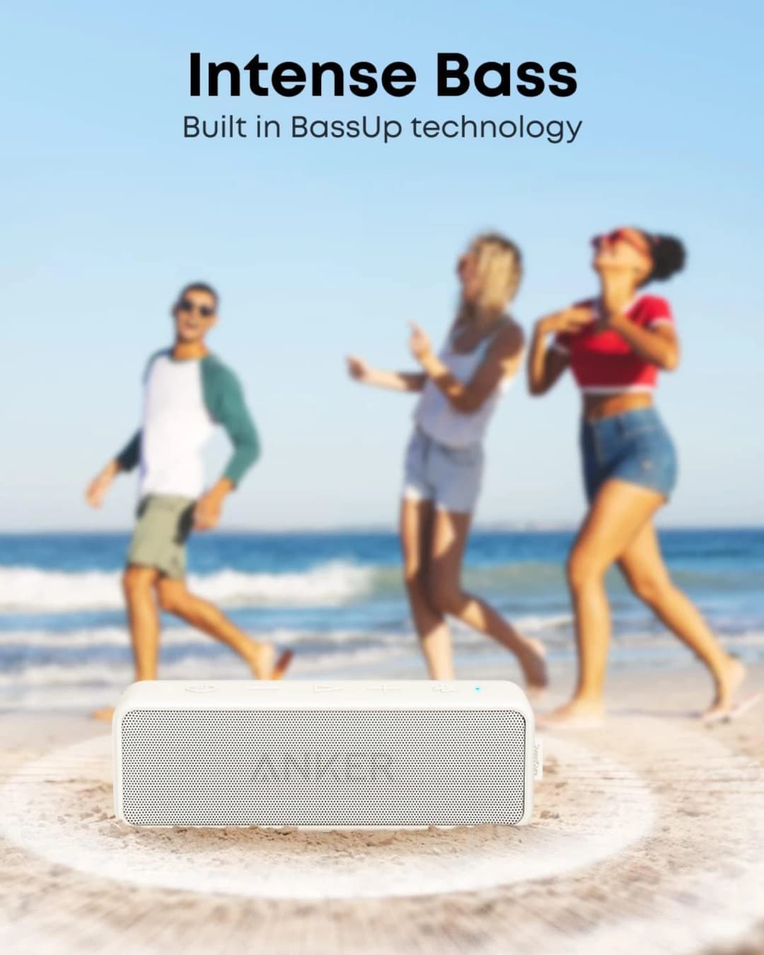 Anker Soundcore 2 Portable Bluetooth Speaker with Stereo Sound, Bluetooth 5, Bassup, IPX7 Waterproof, 24-Hour Playtime - 3