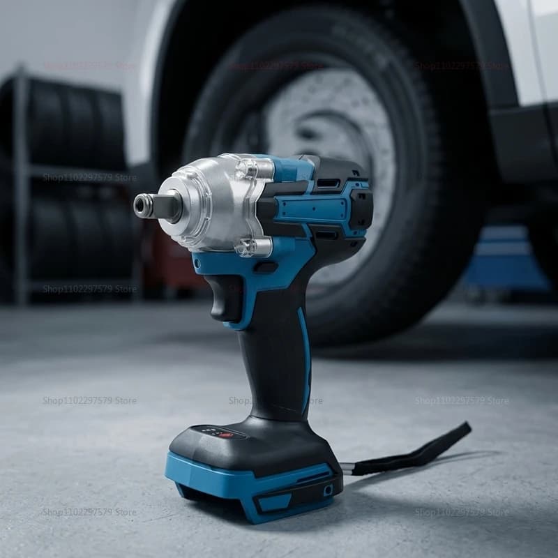 Cordless Brushless Impact Wrench 520Nm High Torque 18V Electric Power Wrench Portable Handheld Tool for Tire Changing Furniture - 5