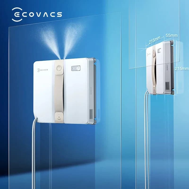 روبوت ECOVACS الذكي الأصلي لغسل النوافذ WINBOT AIR MINI، روبوت تنظيف النوافذ، مكنسة زجاج 8000Pa - 6