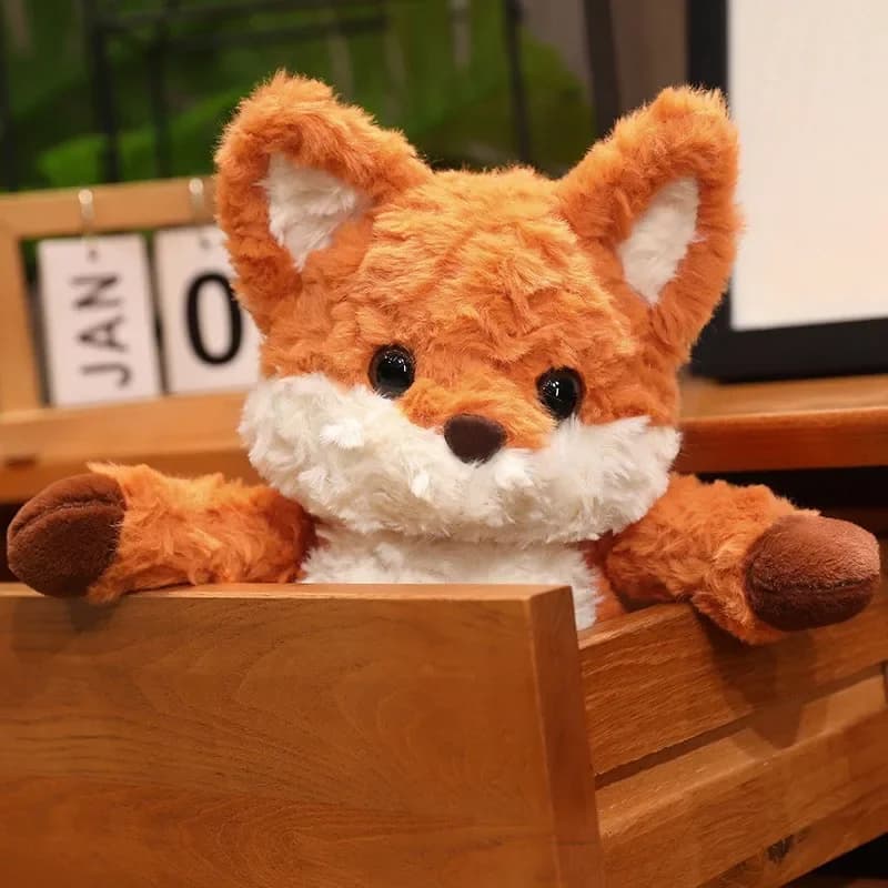 35cm/50cm Cute Fluffy Fox Plush Toy Soft Cartoon Orange Foxes Stuffed Doll Baby Appease Children Birthday Gift - 4