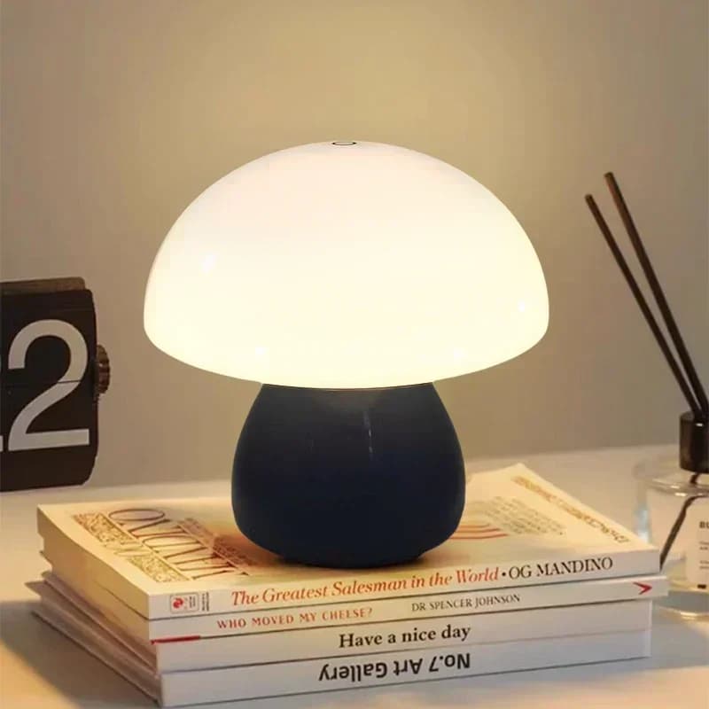 Mushroom LED Table Lamp Touch Dimming USB Charging Night Light for Bedroom/Desk/Coffee Bar Decorative Ambient Night Lighting - 2