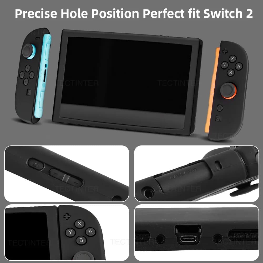 غطاء واقي من السيليكون للتحكم في عصا التحكم Nintendo Switch 2، غطاء كامل مقسم، غلاف واقي لأكسسوارات Switch 2 - 5