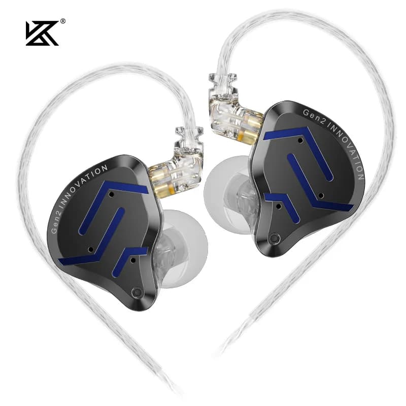 سماعات أذن سلكية KZ ZSN PRO 2، 1BA + 1DD، تقنية هجينة، هاي فاي، باس، رياضية، إلغاء الضوضاء، كابل قابل للفصل 2Pin