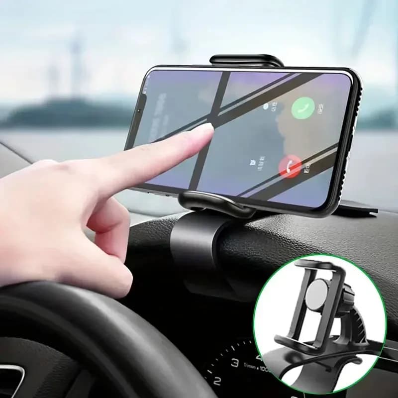 Car Phone Holder Stand Universal Dashboard Car Clip Mount GPS Bracket Car Mobile Phone Support in Car For iPhone Xiaomi Samsung - 2