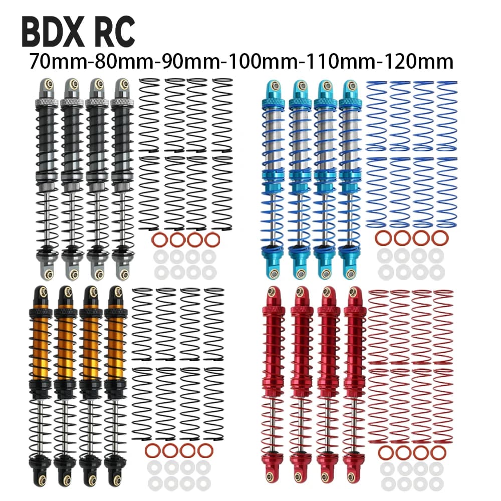 Metal 70mm 80mm 90mm 100mm 110mm 120mm Shock Absorber Oil Damper for 1/10 RC Crawler Car Axial SCX10  AXI03007 RBX10 D90 TRX4