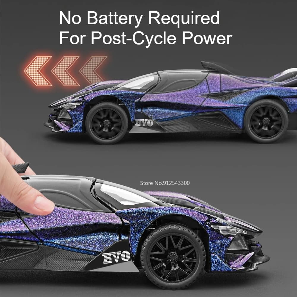نموذج سيارة Apollo EVO IE مقياس 1:32، لعبة سيارات سوبر معدنية، أبواب قابلة للفتح، أفضل هدية للأطفال - 6
