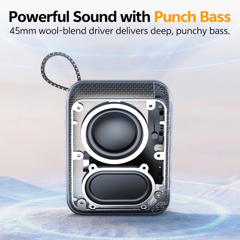 سماعة QCY SP2 ميني بلوتوث 5.3 لاسلكية بجهير عميق وصندوق صوت HIFI محمول مع إضاءة RGB وسماعة مضادة للماء IP67 - 3