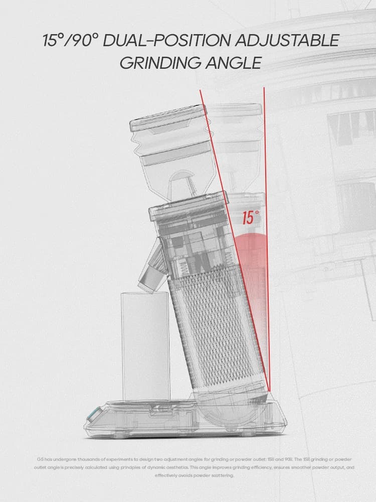 مطحنة قهوة كهربائية HiBREW G5، 48 مم، مطحنة حبوب قهوة محمولة ومدمجة للمطبخ، لقهوة الإسبريسو والتركية - 6