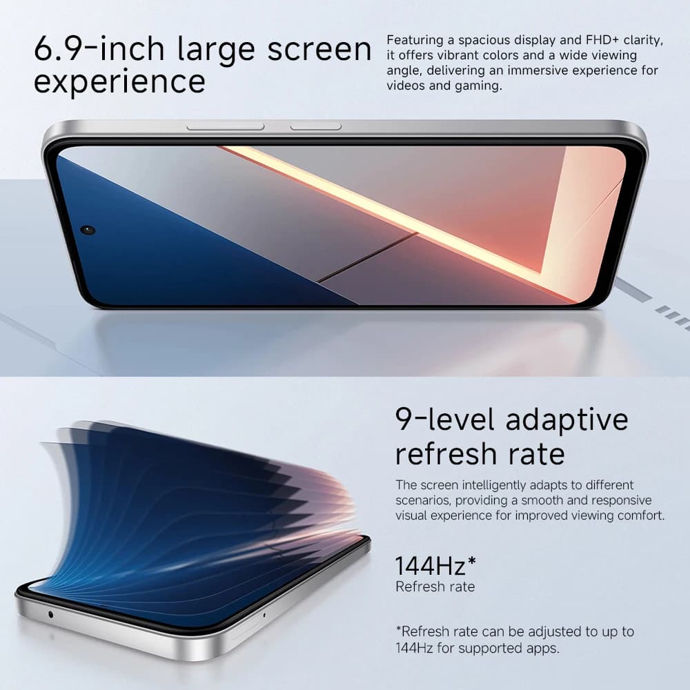 هاتف POCO M7 الأصلي نسخة عالمية معالج Snapdragon 685 شاشة 6.9 بوصة 144 هرتز FHD+ DotDisplay كاميرا 50 ميجابكسل بطارية 7000 مللي أمبير شحن سريع 33 واط NFC - 5