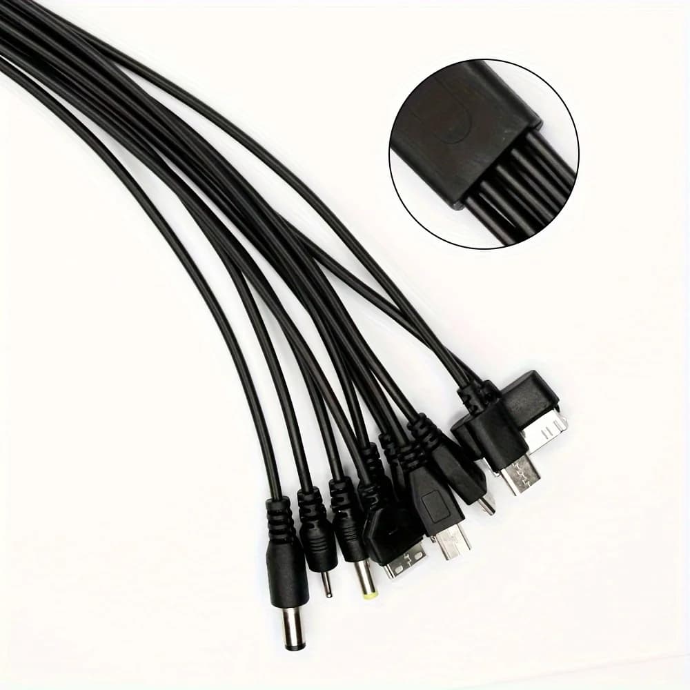 NNBILI عالمي 10 في 1 كابل شحن USB متعدد الوظائف متعدد الرؤوس لهواتف سامسونج نوكيا - 2