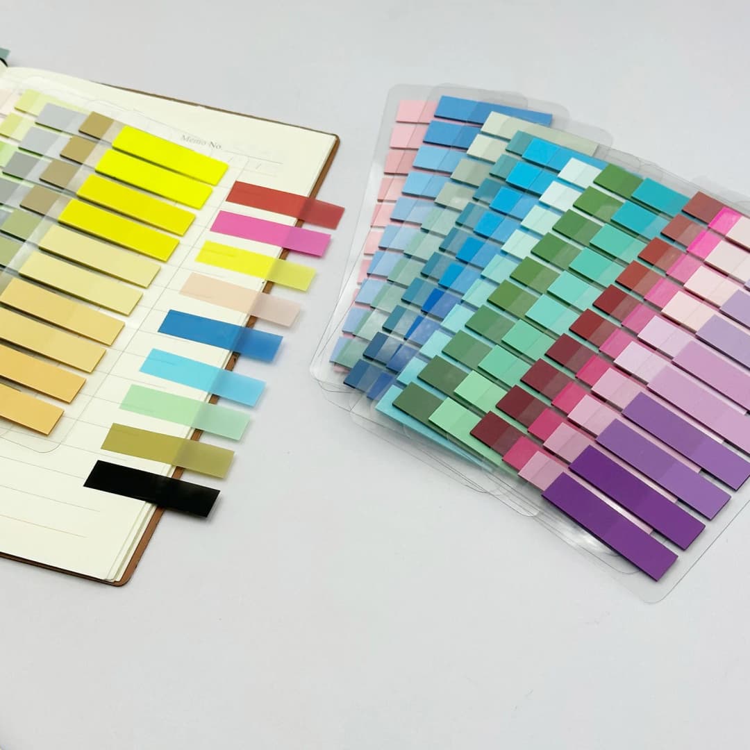 200 قطعة ملصقات ملونة شفافة فسفورية علامات فهرسة أعلام ملاحظات لاصقة قرطاسية هدايا للأطفال لوازم مدرسية ومكتبية - 3
