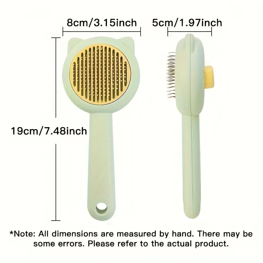 Cat Bath and Massage Brush - Self-Cleaning Pet Grooming Comb for Shedding,Gentle on Cats, Perfect for Bathing and De-Matting - 6