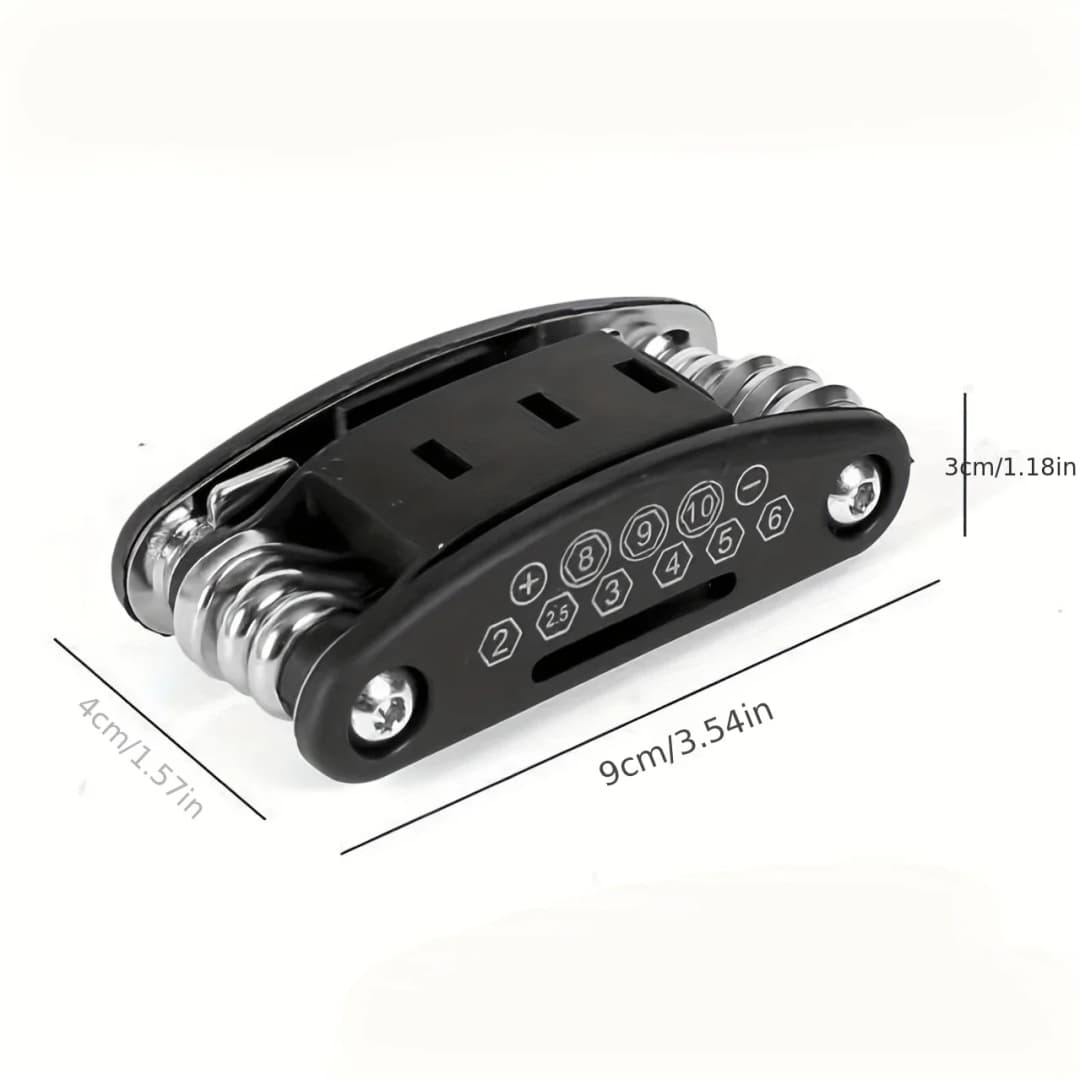 طقم مفاتيح ربط 16 في 1، مع رأس دوار غير قابل للانزلاق. فولاذ مقاوم للصدأ متين لإصلاحات المنزل والسيارة. أداة سهلة الاستخدام ومتعددة الاستخدامات. - 5