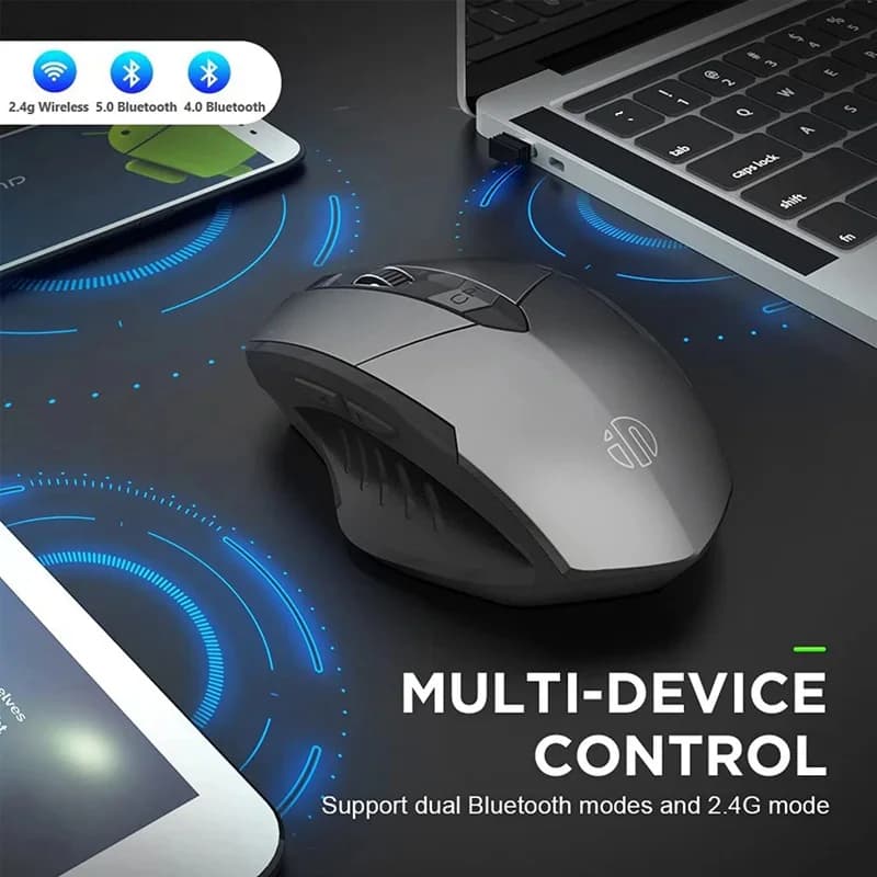 Inphic F1S Rechargeable 2.4G Wireless Mouse Office Mute Ergonomic And Skin-friendly Materials Support PC Laptop Tablet Universal - 6