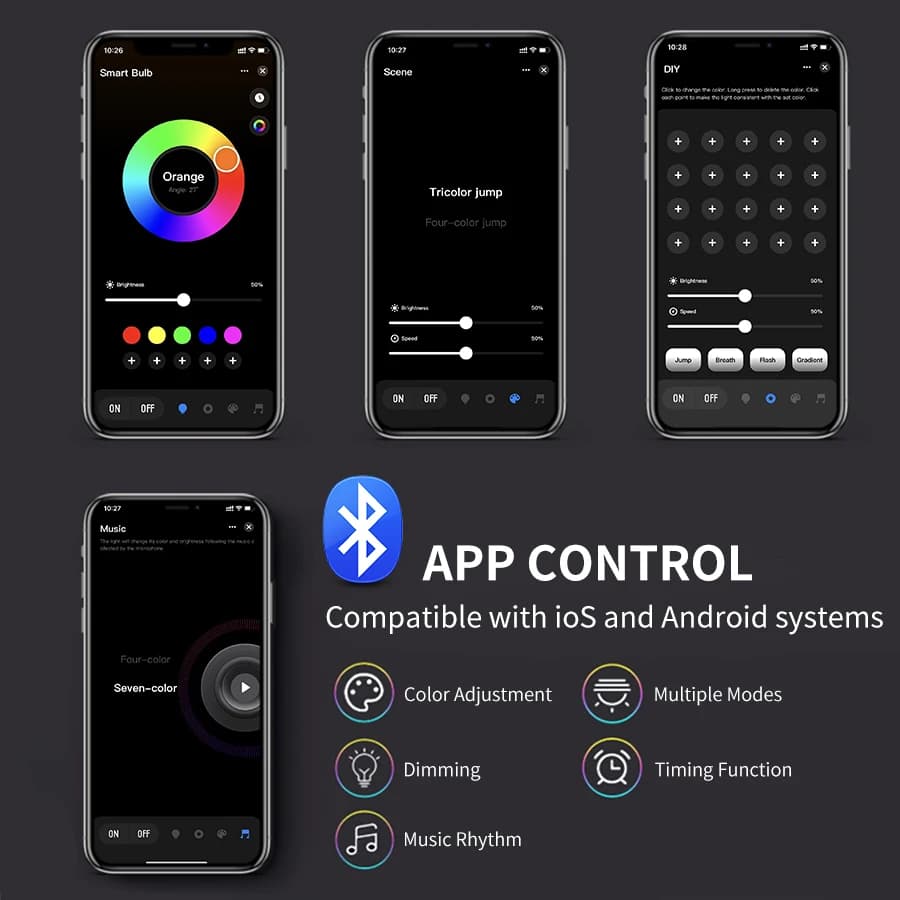 مصباح غروب الشمس الذكي Tuya بروجكتور USB LED إضاءة ليلية مع تحكم عن بعد عبر تطبيق بلوتوث إضاءة جو للمزاج للتصوير - 3