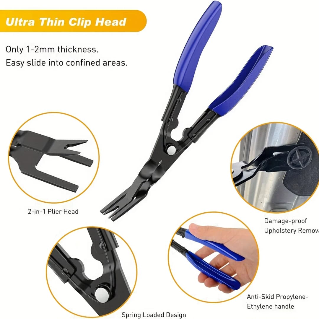 19Pcs Trim Removal Tool Set & Clip Plier Upholstery Remover Nylon Car Panel Removal Set with Portable Storage Bag - 4