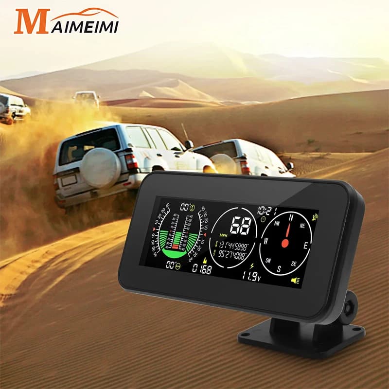 مقياس سرعة وانحدار رقمي M60 مع مقياس ميل M50، جهاز ملاحة GPS، بوصلة، ملحقات للطرق الوعرة 4x4، كمبيوتر على متن السيارة