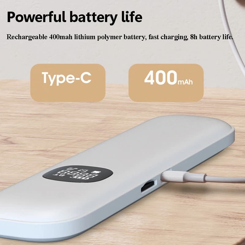 سماعة بلوتوث تحت الوسادة بناقل عظمي، مساعدة على النوم بإلغاء الضوضاء، شاشة LED، مشغل موسيقى MP3 مع إيقاف تلقائي - 6