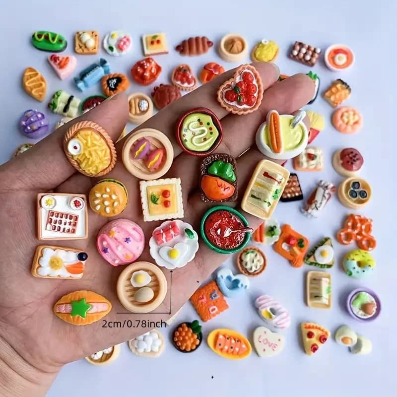 random Miniature Dollhouse Supermarket Food Snacks Mini Cake Wine Drink Food Accessories Kids Gift - 3