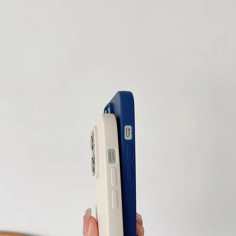 غطاء فاخر ناعم من السيليكون بألوان الحلوى، مناسب لهواتف iPhone 16 و15 و14 و13 و12 Pro Max Plus Mini 16+، غطاء رقيق جداً غير لامع بقشرة مطفية - 5