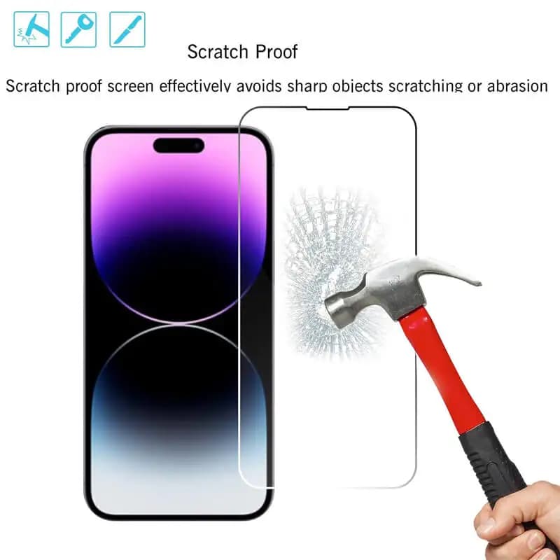 Tempered Glass for iPhone 14 Pro 15 16 17 18 13 12 11 Pro Max Screen Protector for iPhone 15 Pro Mica for iPhone 13 14 Pro Glass - 5