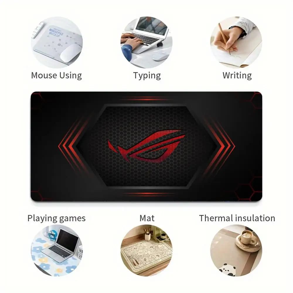 Cool Anime Asus Rog Mouse Pad Large monitor MousePad XXL Gaming Rubber mini PC Lock tablet mouse Desk Mat Computer Gamers office - 3