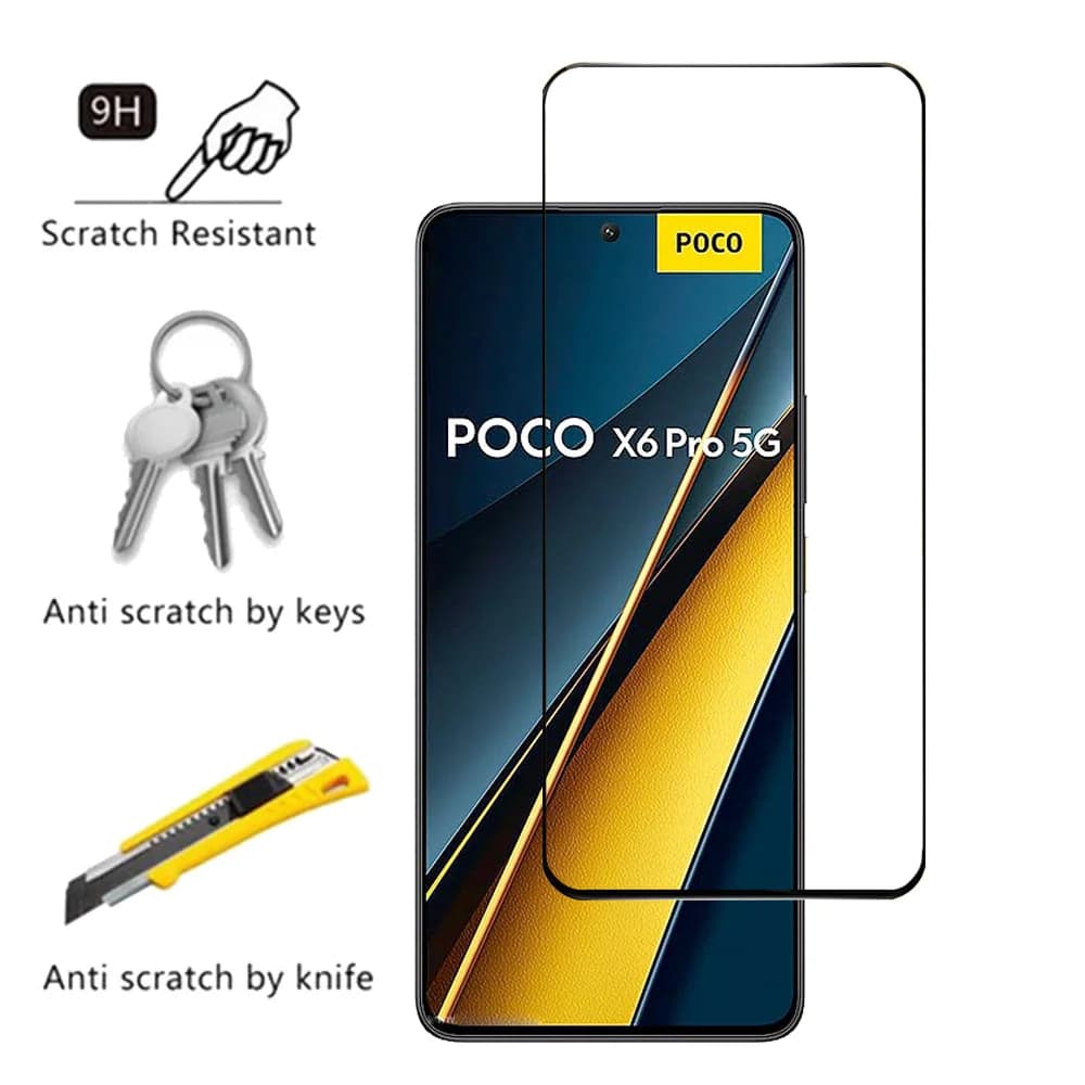 واقي شاشة زجاجي mica Poco F8 Ultra F7 X7 X6 F6 Pro 5G زجاج Little X6 X5 F5 Pro زجاج مقوى لجهاز Xiaomi Poco F7 Ultra زجاج أمامي لهاتف Poco X7 Pro - 5