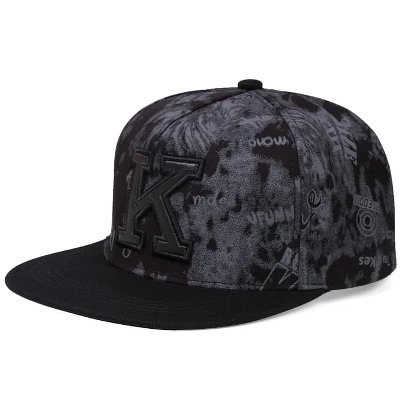 2026 spring/summer New Printed K Letter Baseball Cap Young Men and Women Hip-hop Flat-brimmed Hat Outdoor Sports Sunscreen Hat - 3