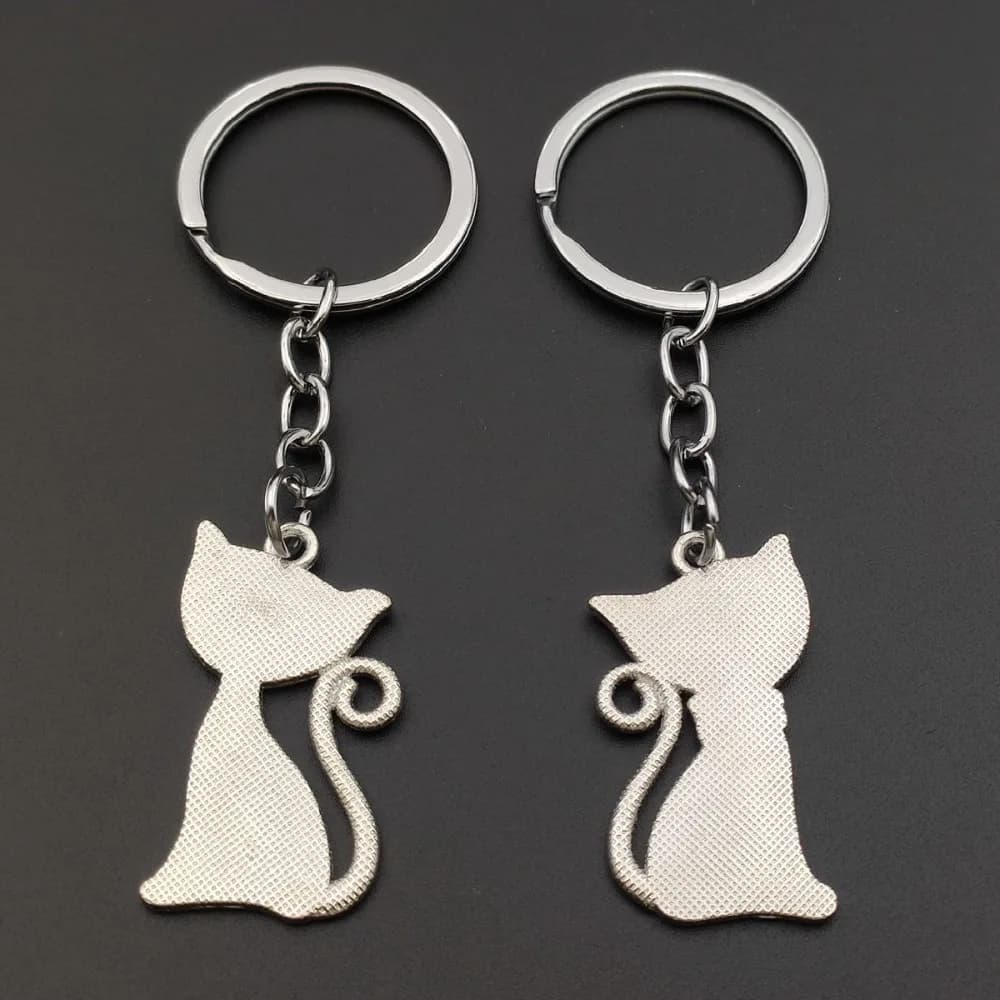 Fashion Moto Handbag Keychain Keyring Metal Black and White Pendant Small Gift Trendy One Pair Car Key Chain Accessories - 6