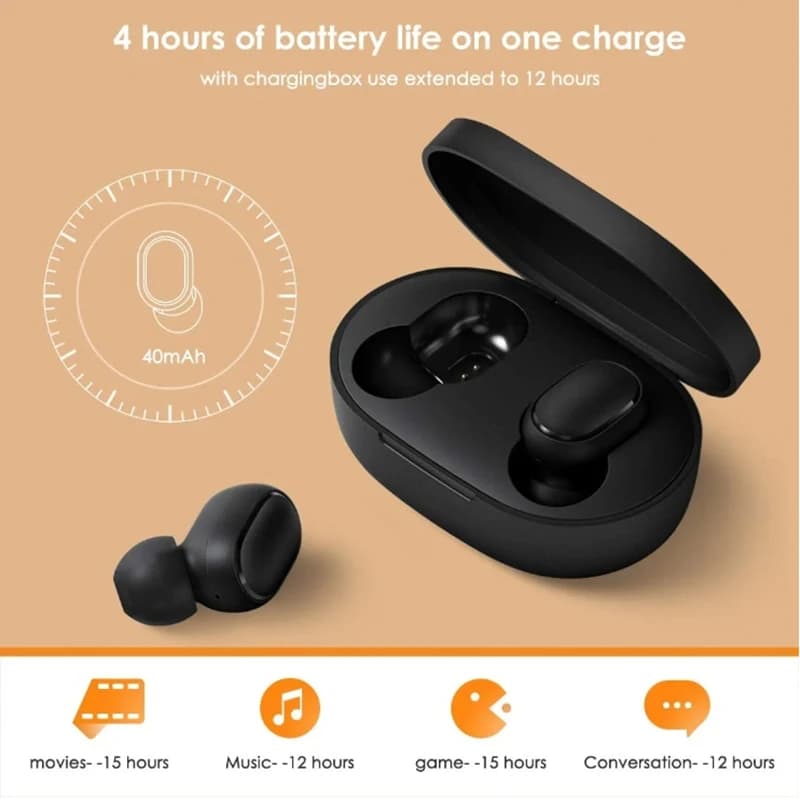 XIAOMI Redmi  Airdots 2 Wireless Bluetooth Headset with Mic Earbuds Fone Bluetooth Earphones TWS Wireless Headphones - 2